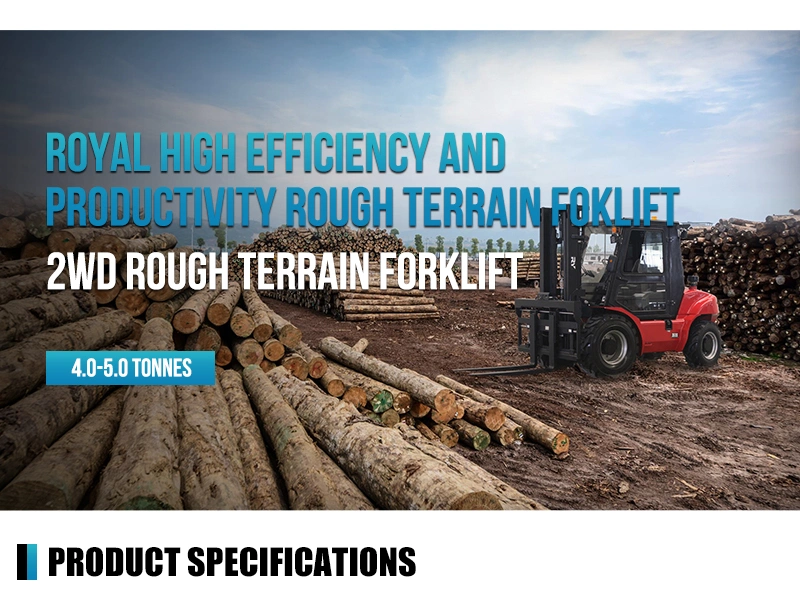 Royal 4 Ton 5 Ton Heavy Duty Rough Terrain Diesel Forklift Trucks