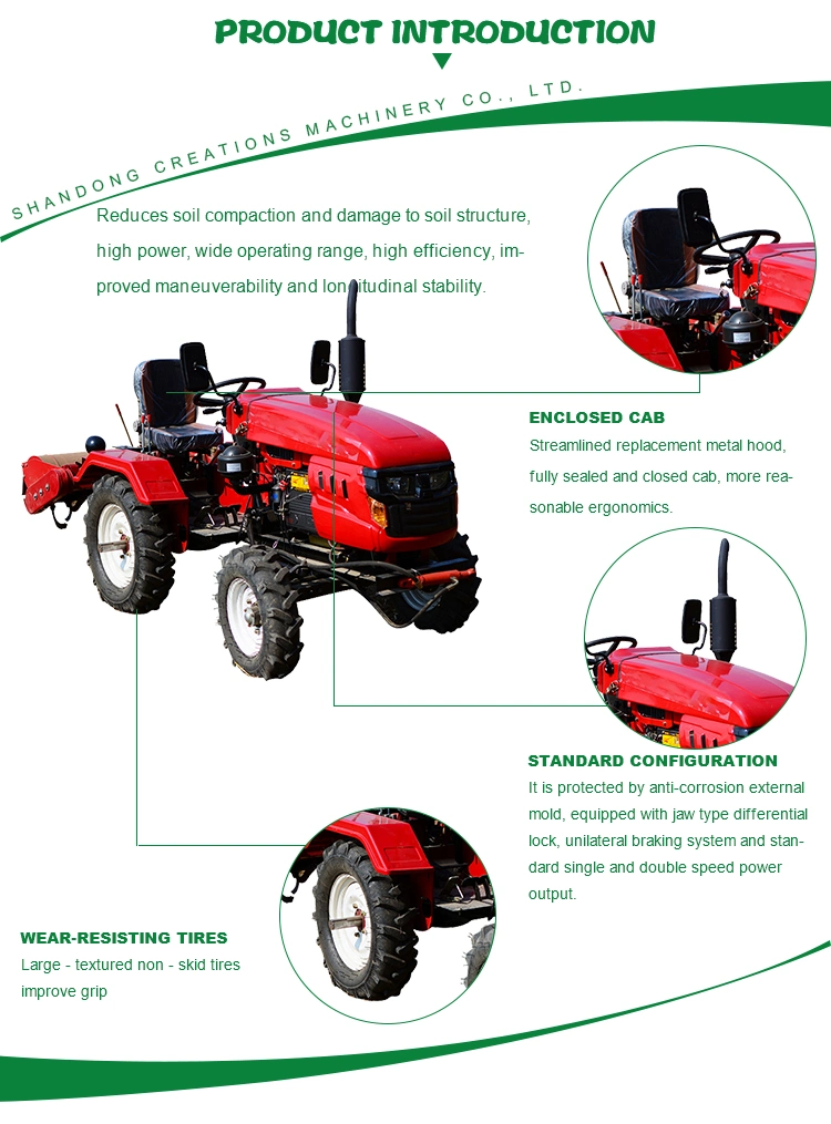 Chinese Small Farm Four Wheels Tractor Electric Wheel Tractor